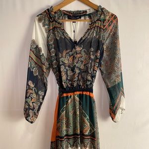 Tommy Hilfiger Sheer Paisley/Multi-print Dress